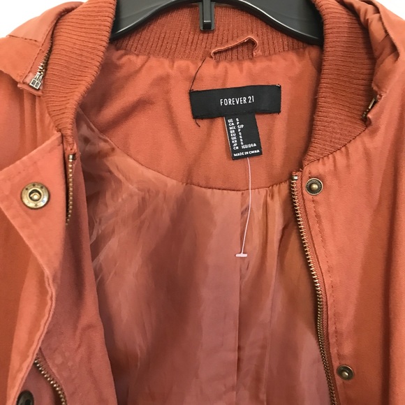 Forever 21 Brown Jacket/Coat with Hoodie - Picture 4 of 8